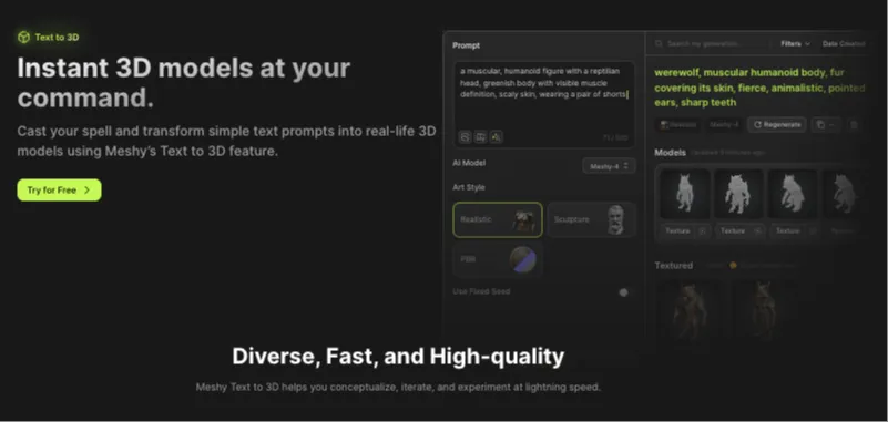Meshy AI Review: Text to 3D